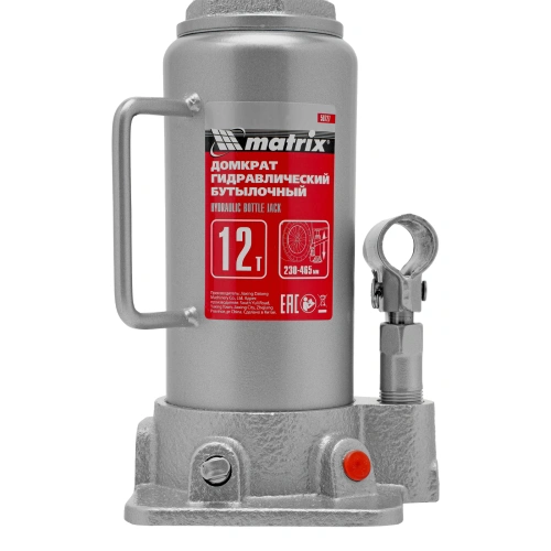 Домкрат гидравлический бутылочный, 12 т, высота подъема 230-465 мм Matrix по ценам производителя в Москве с доставкой по всей России