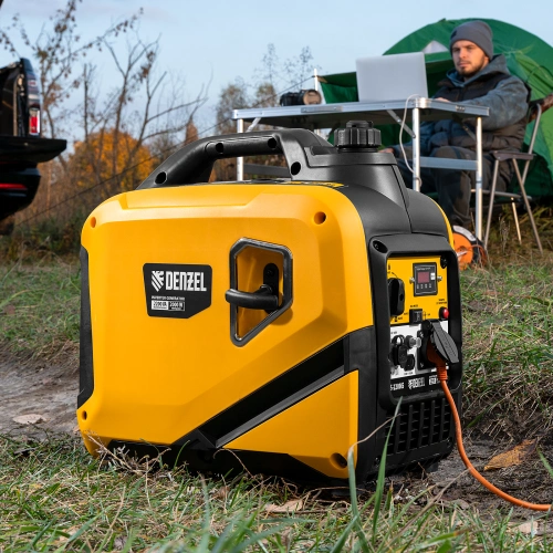 Генератор инверторный GS-2200iS, 2,2 кВт, 230 В, закрытый корпус, ручной старт DENZEL по ценам производителя в Москве с доставкой по всей России