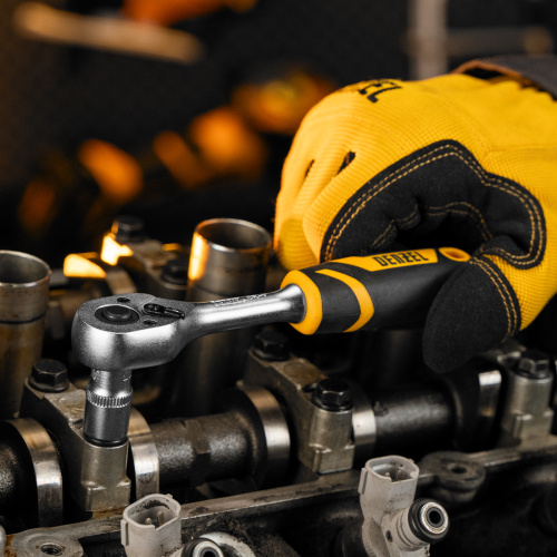 Ключ-трещотка 1/4", 90 зубьев, с быстрым сбросом, CrV Denzel по ценам производителя в Москве с доставкой по всей России