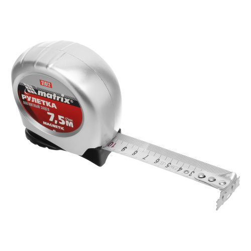 Рулетка Magnetic,7,5 м х 25 мм,магнитный зацеп Matrix по ценам производителя в Москве с доставкой по всей России