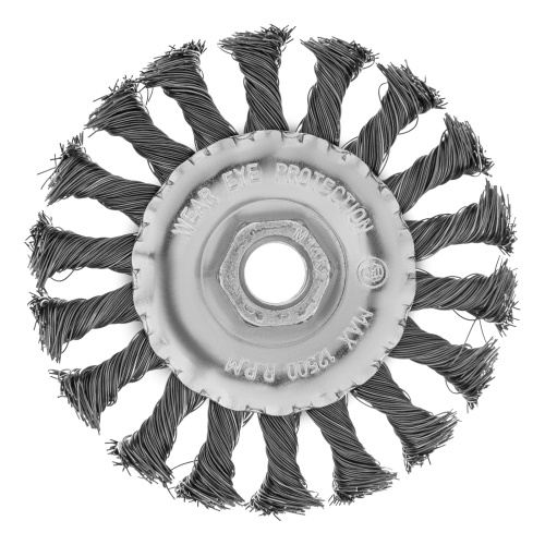 Щетка для УШМ 100 мм, М14, плоская, крученая проволока 0.35 мм Matrix по ценам производителя в Москве с доставкой по всей России