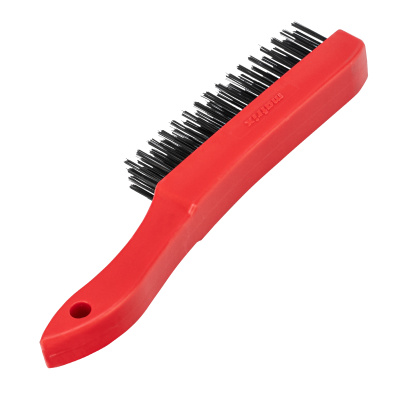 Щетка зачистная четырехрядная, закаленная прямая проволока с пластиковой ручкой Matrix по ценам производителя в Москве с доставкой по всей России