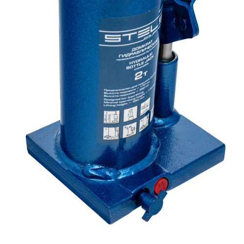 Домкрат гидравлический бутылочный телескопический, 2 т, H подъема 170-380 мм Stels по ценам производителя в Москве с доставкой по всей России