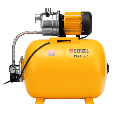 Насосная станция PSL1100X, 1100 Вт, 3600 л/ч, ресивер 50 л, подъем 45 м, нержавейка Denzel купить в Москве с доставкой по всей России | ProtosMarket.ru