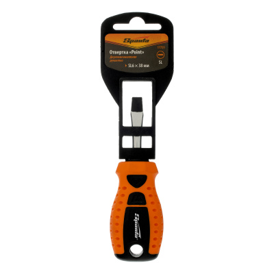 Отвертка "Point", SL6 х 38 мм, CS, двухкомпонентная рукоятка Sparta по ценам производителя в Москве с доставкой по всей России