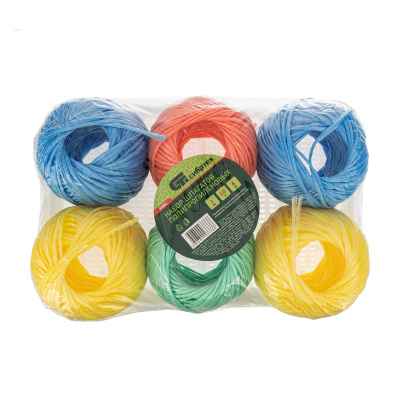 Набор шпагатов полипропиленовых, 6 шт, 2 мм, L 60 м, MIX цветов, Сибртех по ценам производителя в Москве с доставкой по всей России