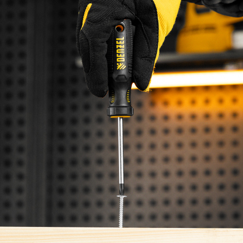 Отвертка, PH1х75 мм, S2, 3к рукоятка Denzel по ценам производителя в Москве с доставкой по всей России