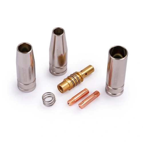 FoxWeld Набор комплектующих MIG-15 (2 наконечника, 3 сопла, 1 спираль к соплу, 1 диффузор газ., для серии UnoMig-15/MB-15AK/TBI-150/ERGOPLUS 15, пр-во FoxWeld/КНР) купить в Москве с доставкой по всей России | ProtosMarket.ru