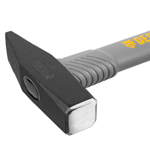 Молоток слесарный, 500 г, кованый, фибергласовая рукоятка c TPR покрытием Denzel по ценам производителя в Москве с доставкой по всей России