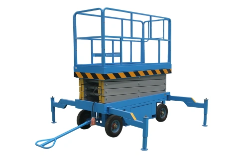 Подъемник ножничный передвижной аккумуляторный 500 кг, 6/8 м, 24/85 В/Ач TOR SJY-0,5-6 DC по ценам производителя в Москве с доставкой по всей России