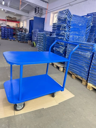 Тележка платформенная TOR ТП-2Я (600х900) 2х-ярусная (125мм) по ценам производителя в Москве с доставкой по всей России