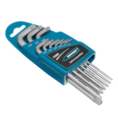 Набор ключей имбусовых Torx -TT, 9 шт: T10-T50, удлиненные, S2, сатинированные Gross купить в Москве с доставкой по всей России | ProtosMarket.ru