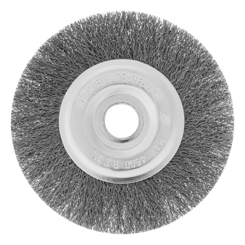 Щетка для УШМ, 150 мм, посадка 22.2 мм, плоская, витая проволока Сибртех по ценам производителя в Москве с доставкой по всей России