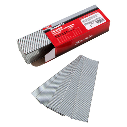 Гвозди для пневматического нейлера, длина 30 мм, ширина 1.25 мм, толщина 1 мм, 5000 шт Matrix по ценам производителя в Москве с доставкой по всей России