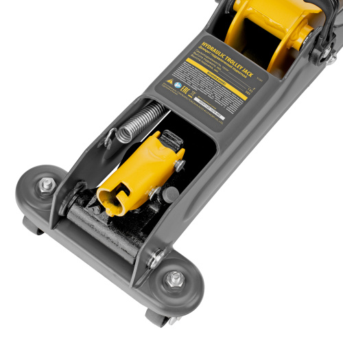 Домкрат гидравлический подкатной, 2 т, 135-385 мм, в пласт. кейсе Denzel по ценам производителя в Москве с доставкой по всей России