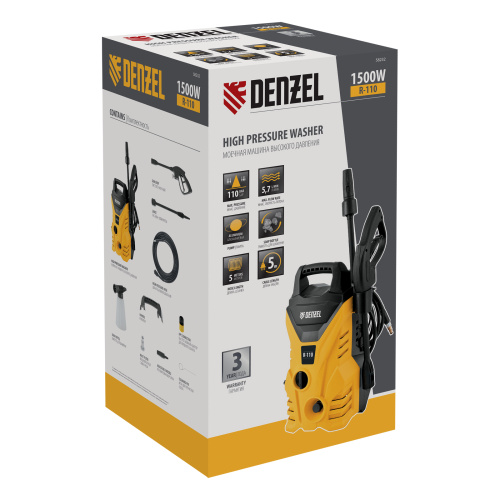 Моечная машина высокого давления R-110, 1500 Вт, 110 бар, 5,7 л/мин, переносная Denzel купить в Москве с доставкой по всей России | ProtosMarket.ru