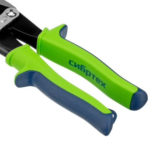 Ножницы по металлу, 250 мм, левый рез, сталь С55, двухкомпонентные рукоятки СИБРТЕХ по ценам производителя в Москве с доставкой по всей России