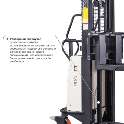 Электрический штабелер PROLIFT M2 SPN 1020 с раздвижными вилами по ценам производителя в Москве с доставкой по всей России