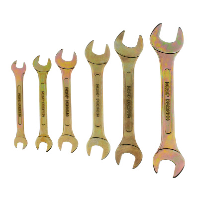 Набор ключей рожковых 6-17 мм, 6 шт, желтый цинк Сибртех по ценам производителя в Москве с доставкой по всей России