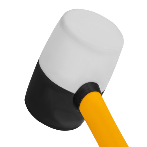 Киянка резиновая, 16 oz, черно-белая резина, фибергласовая рукоятка Denzel по ценам производителя в Москве с доставкой по всей России