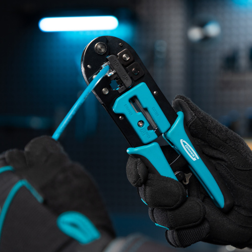 Клещи для обжима телефонных и компьютерных клемм RJ-45, 6P, 8P и RJ-11/12, 6P, 8P Gross по ценам производителя в Москве с доставкой по всей России