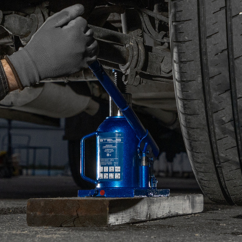 Домкрат гидравлический бутылочный телескопический, 8 т, H подъема 170-430 мм Stels по ценам производителя в Москве с доставкой по всей России