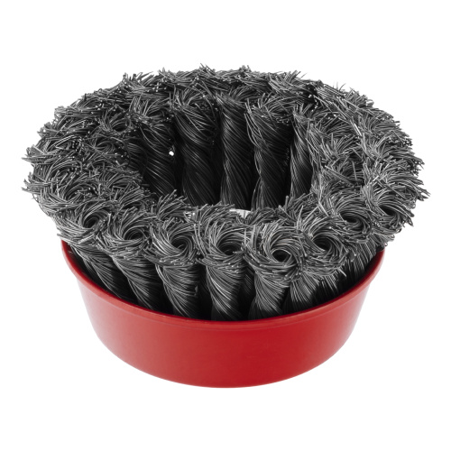 Щетка для УШМ, 100 мм, М14, "чашка", двухрядная, крученая проволока 0.35 мм Matrix по ценам производителя в Москве с доставкой по всей России