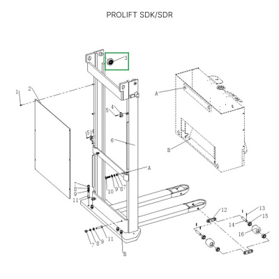 Ролик мачты  для штабелеров SDR/SDK 1,5-2 т по ценам производителя в Москве с доставкой по всей России
