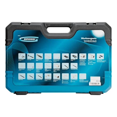 Набор инструментов, 1/4", 1/2", CrV, 120 зубьев, 115 предметов Gross по ценам производителя в Москве с доставкой по всей России