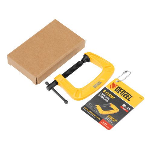 Струбцина G-образная, усиленная, 50 мм Denzel по ценам производителя в Москве с доставкой по всей России