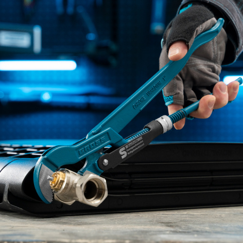 Ключ трубный рычажный 1, №1, цельнокованый, CrV, тип "S" Gross по ценам производителя в Москве с доставкой по всей России