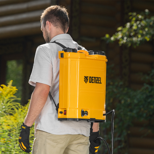 Опрыскиватель ранцевый аккумуляторный D-16LA, 16 л, 12 В, 8 Ач Denzel по ценам производителя в Москве с доставкой по всей России