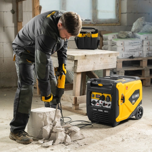 Генератор инверторный GS-5500iSE, 5,5 кВт, 230 В, закрытый корпус,электростартер Denzel по ценам производителя в Москве с доставкой по всей России