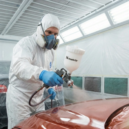 Набор пневмоинструмента, 5 предметов, быстросъемное соединение, краскораспылитель с верхним бачком Matrix по ценам производителя в Москве с доставкой по всей России