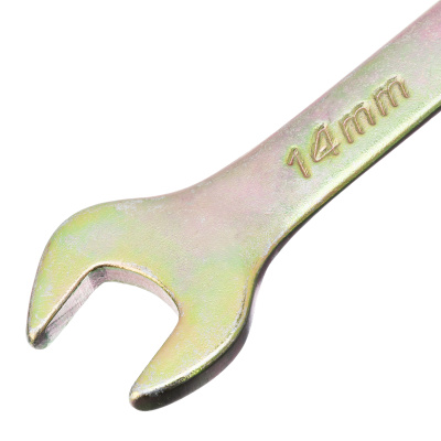 Ключ комбинированный, 14 мм, желтый цинк Сибртех по ценам производителя в Москве с доставкой по всей России