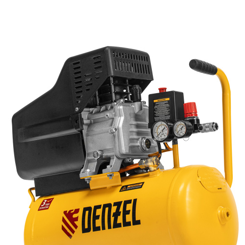 Компрессор воздушный DC1500/24, прямой привод, 1.5 кВт, 24 литра, 220 л/мин Denzel по ценам производителя в Москве с доставкой по всей России