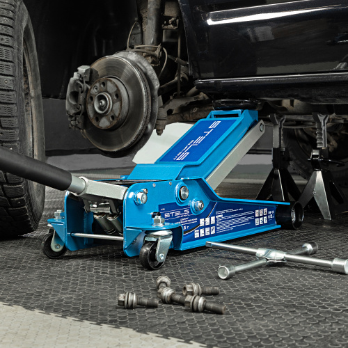 Домкрат гидравлический подкатной, быстрый подъем, 3.5т, Low Profile Quick, 100-565 мм, профессиональный Stels по ценам производителя в Москве с доставкой по всей России