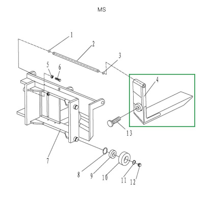 Вила для ручного штабелера для MS1516 по ценам производителя в Москве с доставкой по всей России