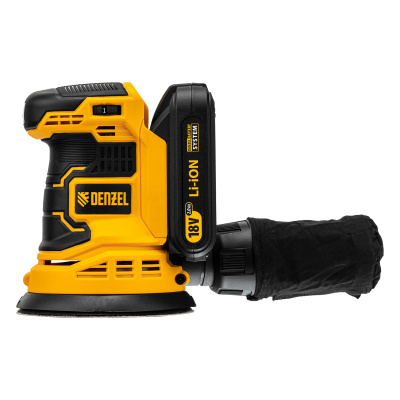 Машина шлифовальная эксцентриковая аккумуляторная COS-125, 18В Li-Ion Denzel по ценам производителя в Москве с доставкой по всей России