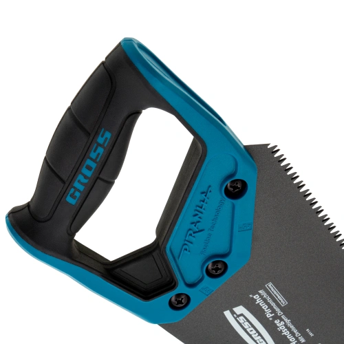 Ножовка по дереву "PIRANHA", 450 мм, 7 TPI, 3D-зуб, тефлоновое покрытие полотна, двухкомпонентная рукоятка Gross по ценам производителя в Москве с доставкой по всей России