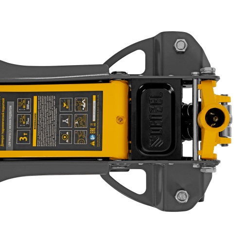 Домкрат гидравлический подкатной, 3 т, 75-500 мм, быстрый подъем, низкий подхват, проф. Denzel по ценам производителя в Москве с доставкой по всей России