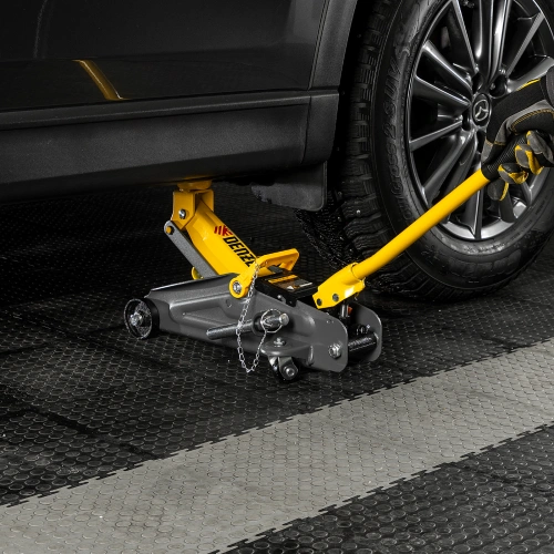 Домкрат гидравлический подкатной с фиксатором, 2 т, 130-330 мм Denzel по ценам производителя в Москве с доставкой по всей России