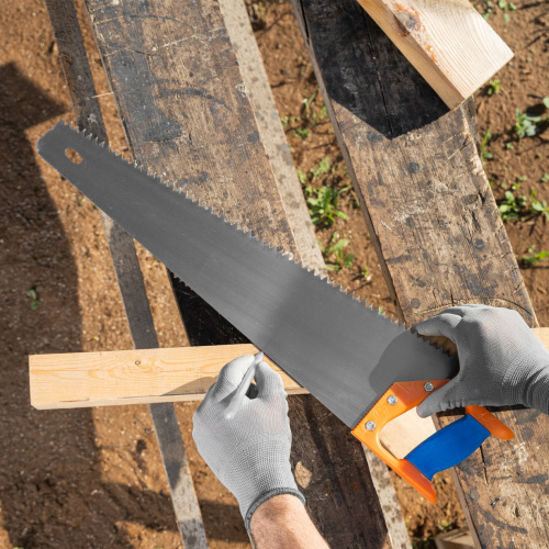 Ножовка по дереву, 500 мм, шаг зубьев 6.5 мм, пластиковая рукоятка по ценам производителя в Москве с доставкой по всей России