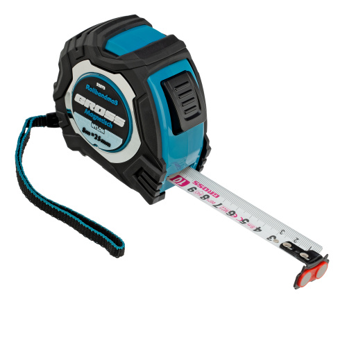 Рулетка Magnetisch 8 м х 25 мм,обрезиненный корпус,автоматическая фиксация,Нейлоновое покрытиеытие,зацеп с магнитом Gross по ценам производителя в Москве с доставкой по всей России