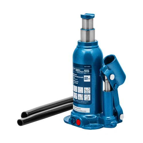 Домкрат гидравлический бутылочный телескопический, 2 т, подъем 170-380 мм Stels по ценам производителя в Москве с доставкой по всей России