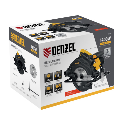 Пила циркулярная CSH-185, 1400 Вт, 185 мм Denzel по ценам производителя в Москве с доставкой по всей России