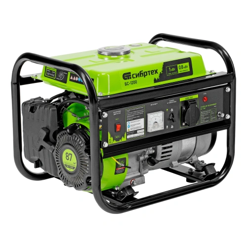 Генератор бензиновый БС-1200, 1 кВт, 230 В, четырехтактный, 5.5 л, ручной стартер Сибртех по ценам производителя в Москве с доставкой по всей России