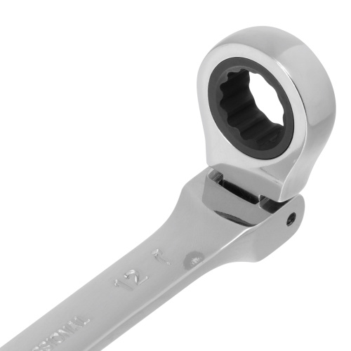 Ключ комбинированный трещоточный, 12 мм, CrV, шарнирный, зеркальный хром Matrix Professional по ценам производителя в Москве с доставкой по всей России