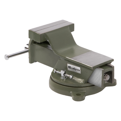 Тиски слесарные, 100 мм, стальные, поворотные Сибртех по ценам производителя в Москве с доставкой по всей России