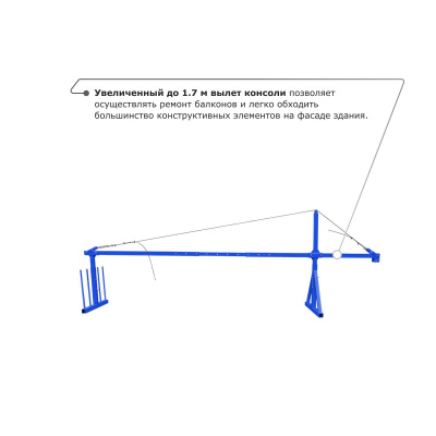 Строительная люлька ZLP-800 (длина платформы 7,5 м, длина троса 100 м) по ценам производителя в Москве с доставкой по всей России